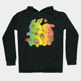 colorful bunnies Hoodie